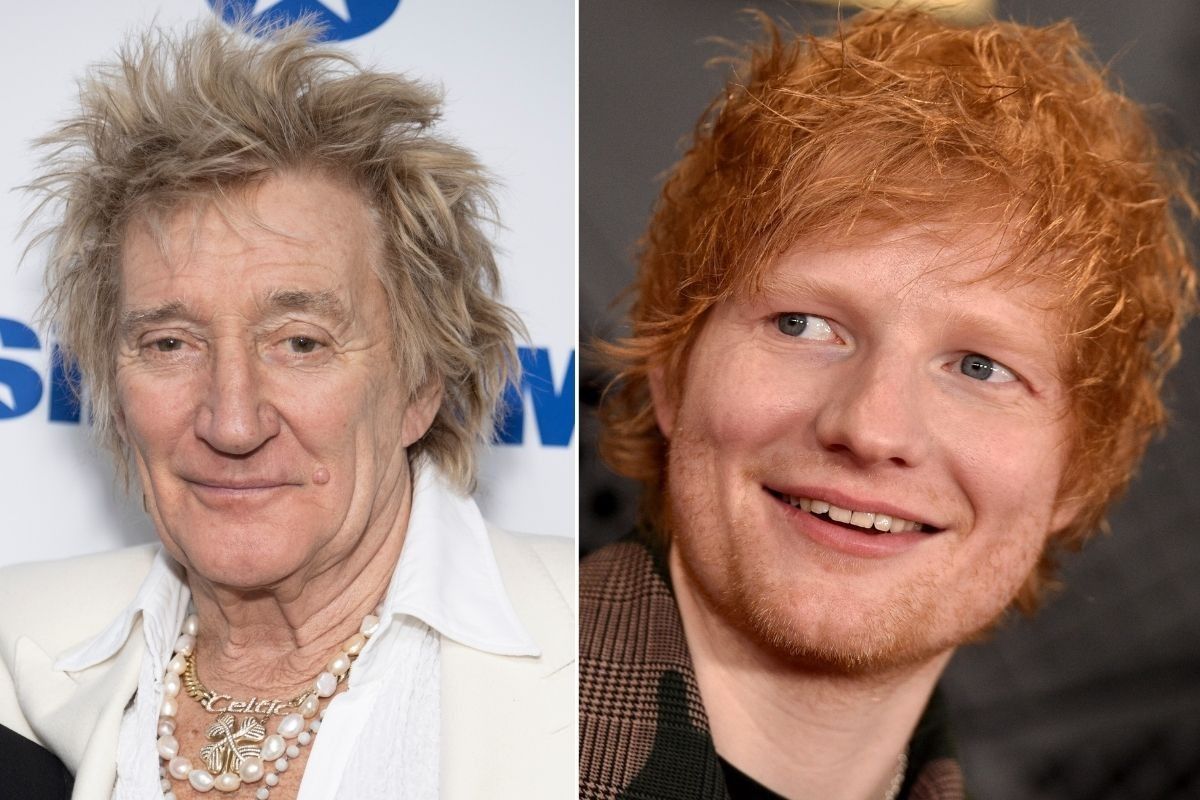 Ed Sheeran and Rod Stewart