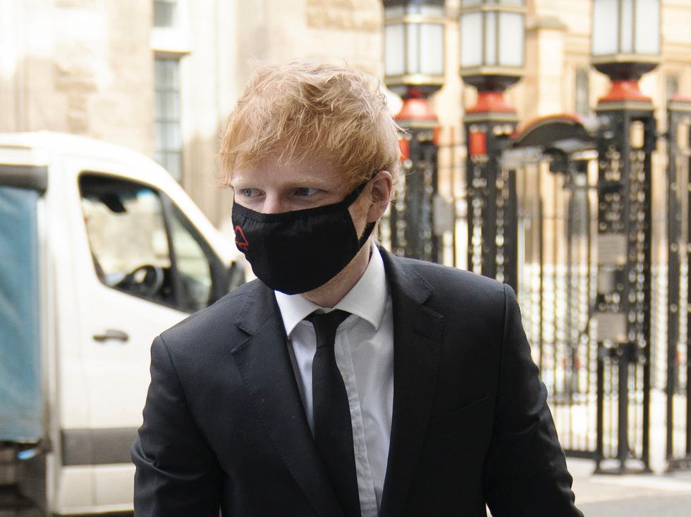 Ed Sheeran appearing at court