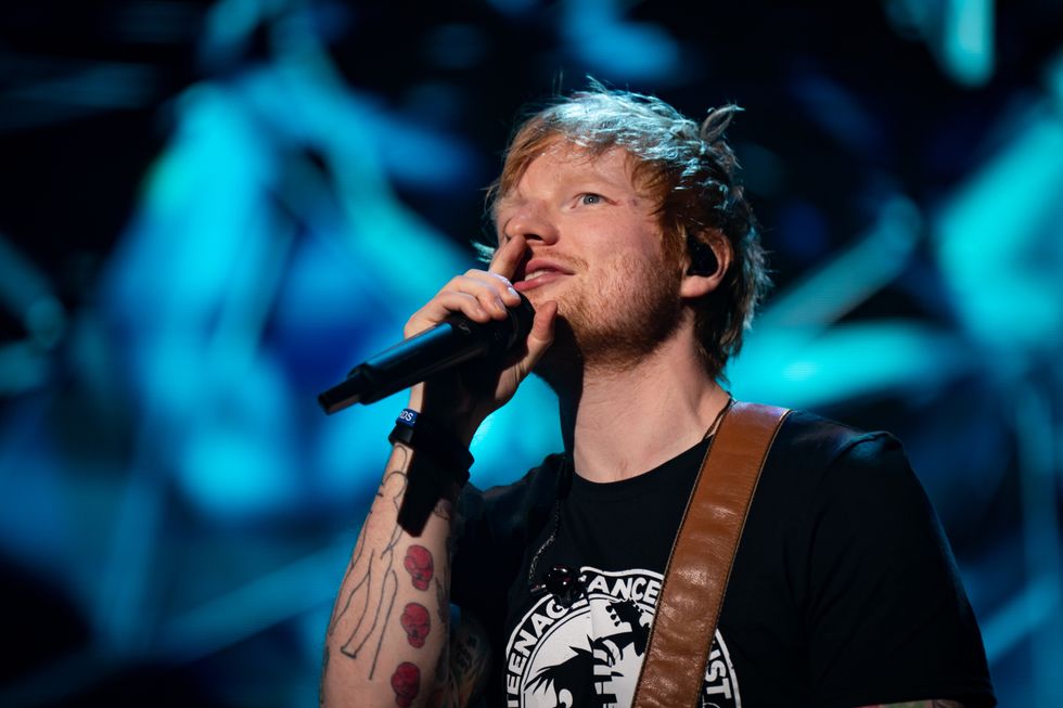 Ed Sheeran performs on stage during the Teenage Cancer Trust Concert, at the Royal Albert Hall, London. Picture date: Sunday March 27, 2022.