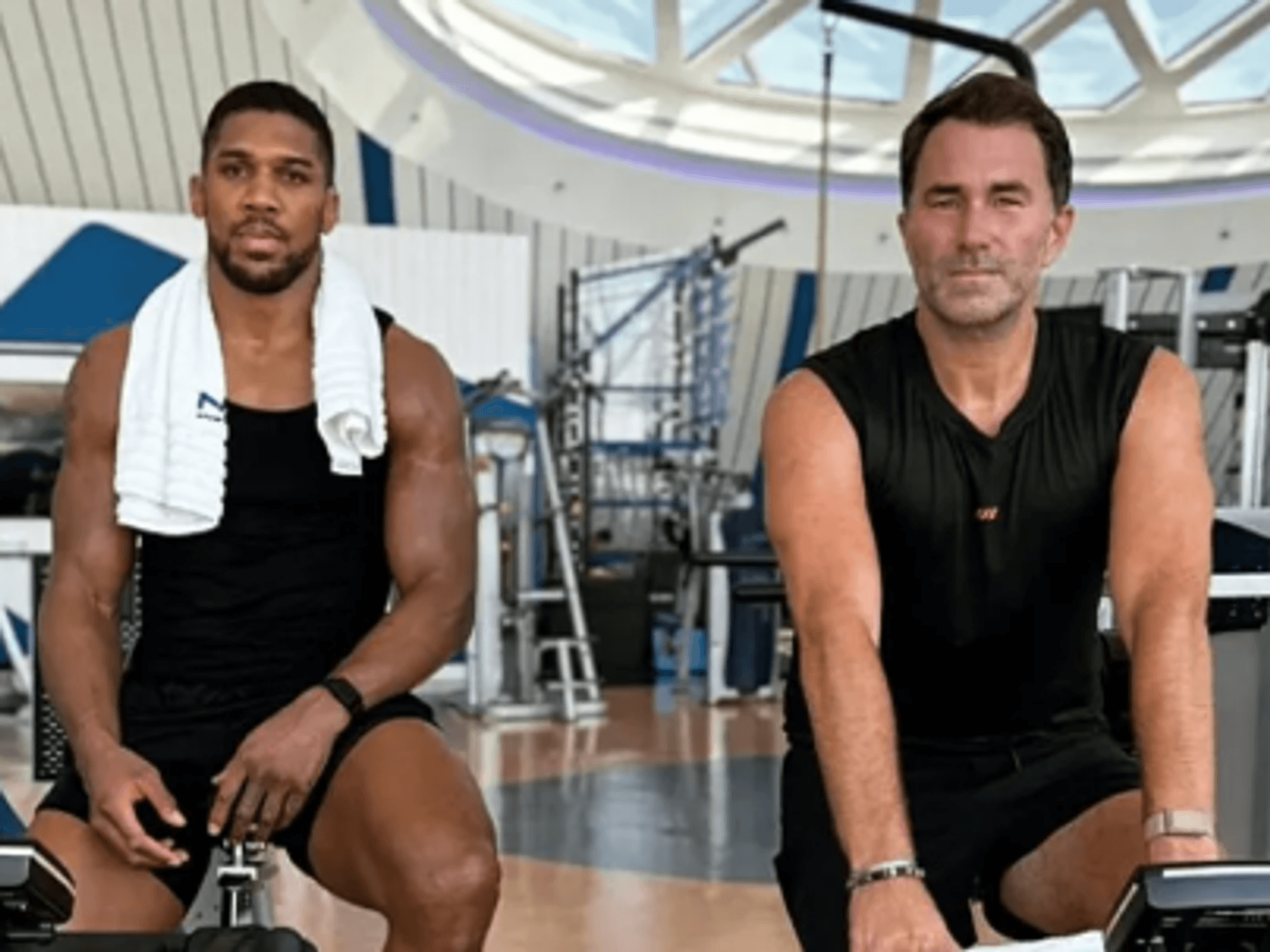 Eddie Hearn and Anthony Joshua