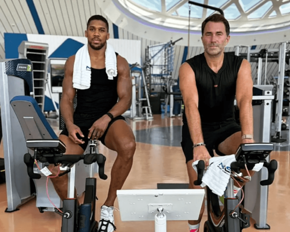 Eddie Hearn and Anthony Joshua
