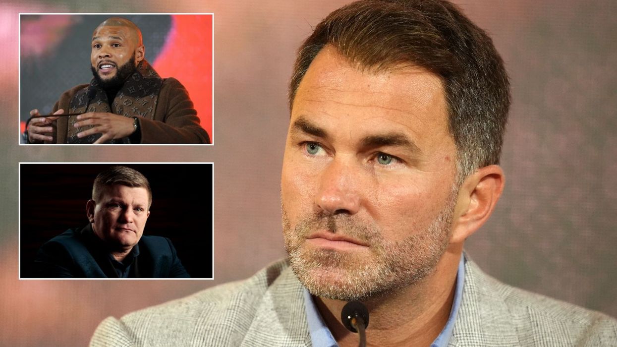 Eddie Hearn and Chris Eubank Jr exchanged angry words during a press conference on Wednesday after the promoter’s attempt to pay tribute to Ricky Hatton was cut short by the middleweight fighter