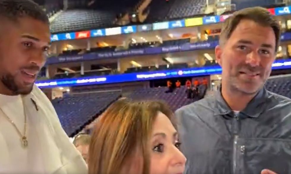 Eddie Hearn did not appear to reject the idea of Anthony Joshua vs Deontay Wilder