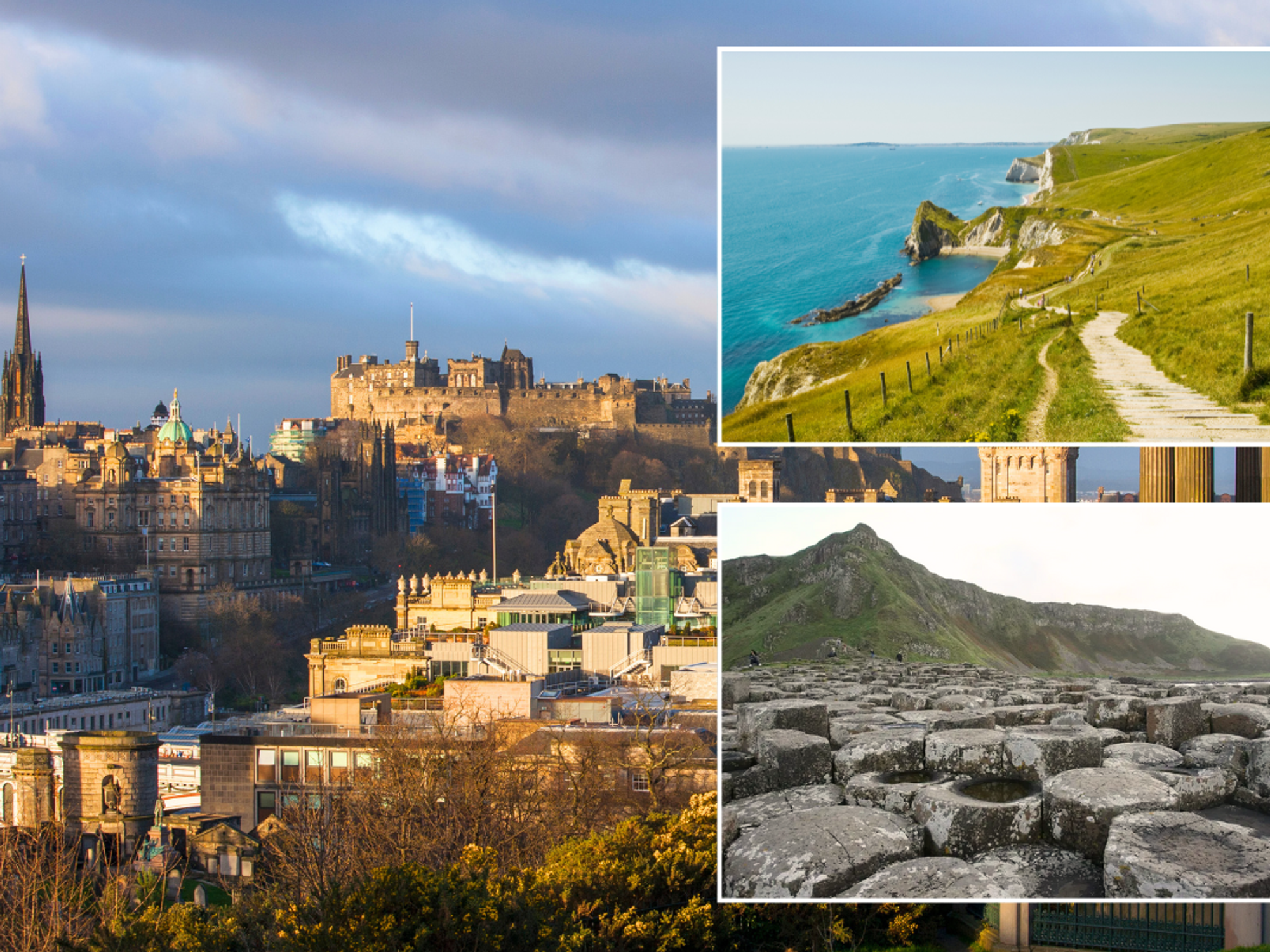 Edinburgh Castle / Jurassic Coast / Giant's Causeway