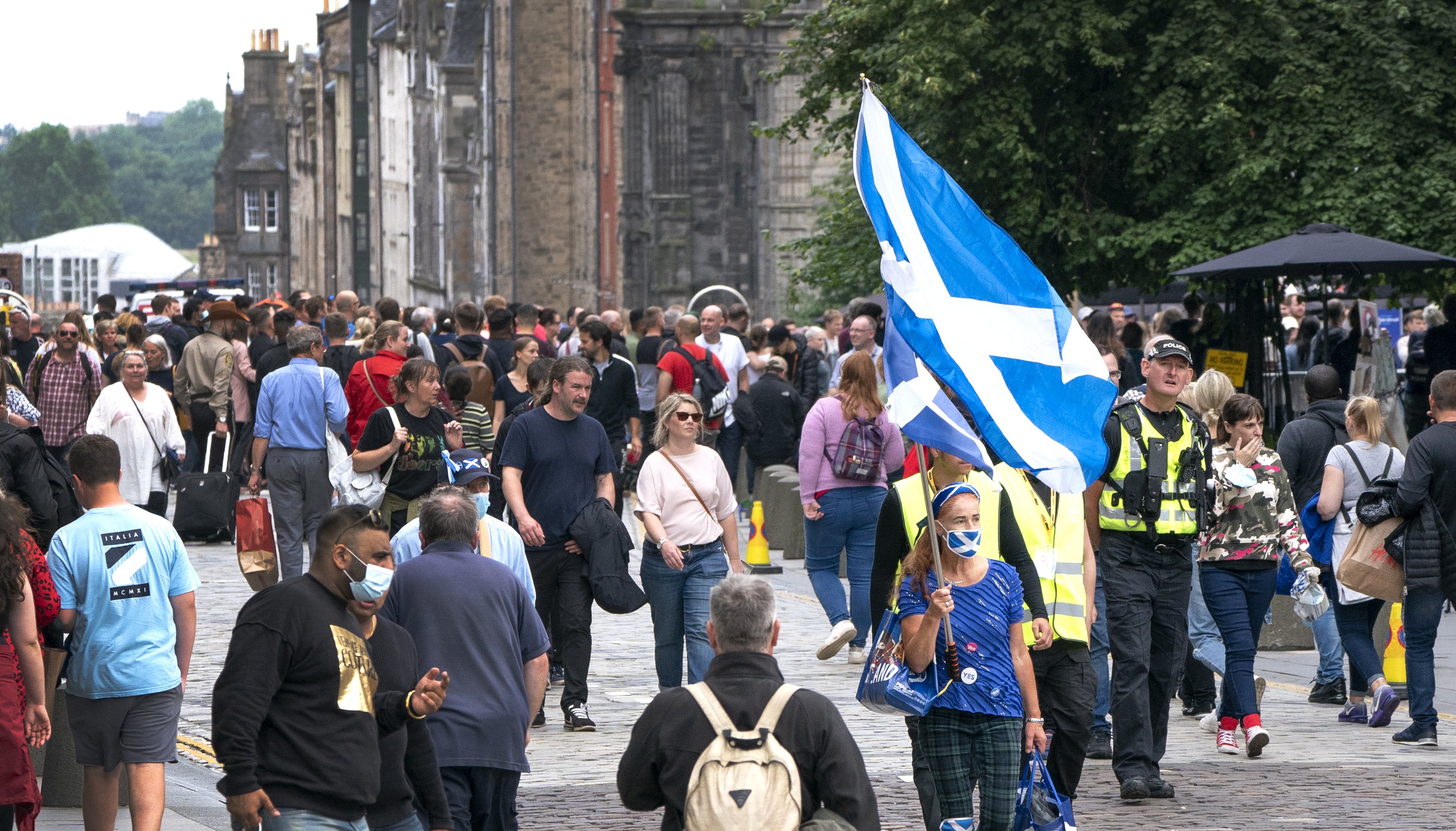Edinburgh's Royal Mile on the first day of the Edinburgh Fringe Festival.