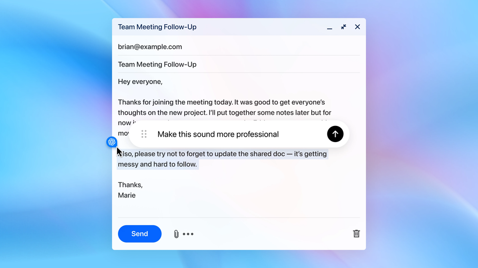 Edit suggestions while using Atlas