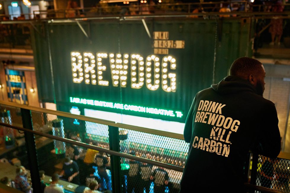EDITORIAL USE ONLY Guests attend the launch event of the new BrewDog Waterloo in London. Issue date: Thursday August 18, 2022.