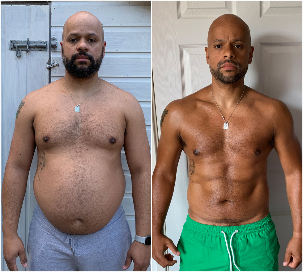 Eduardo Nascimento before and after weight loss