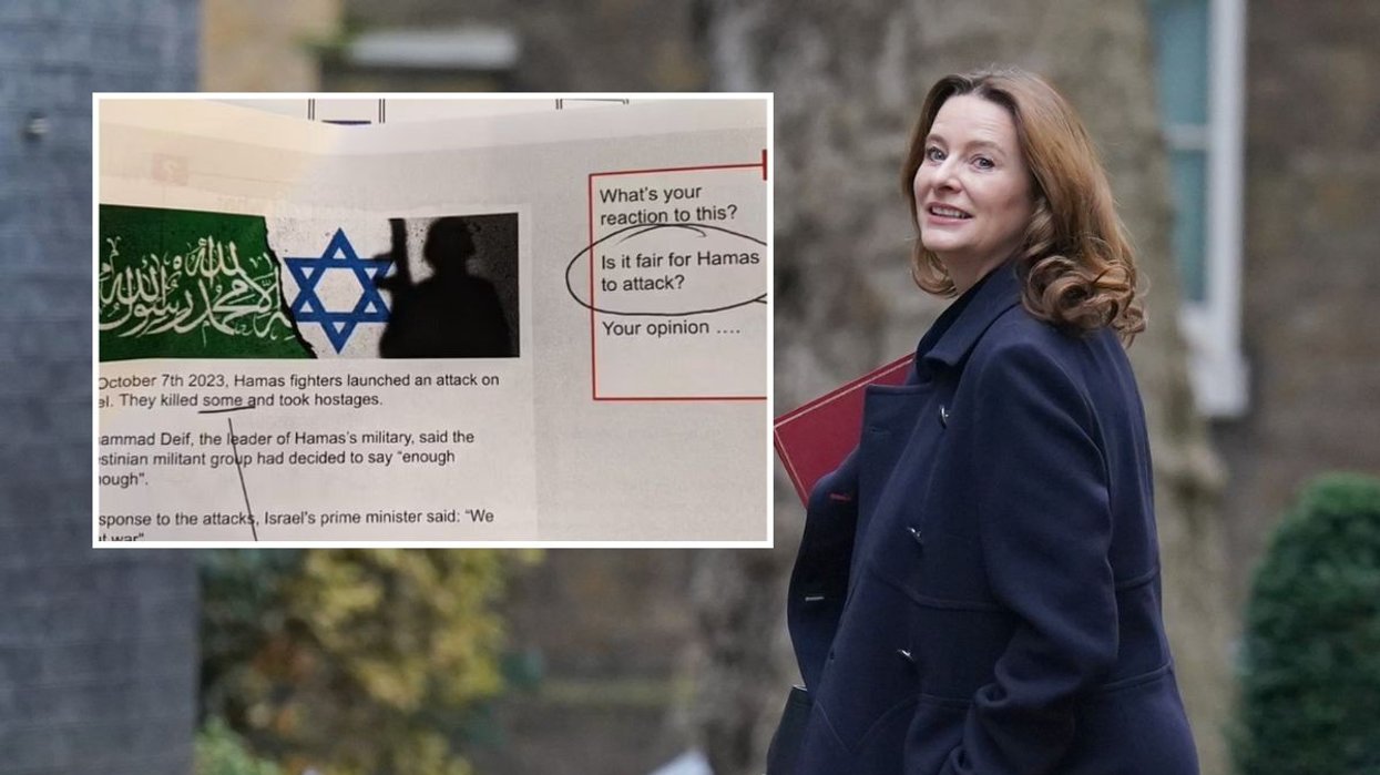 Education Secretary Gillian Keegan and teaching material