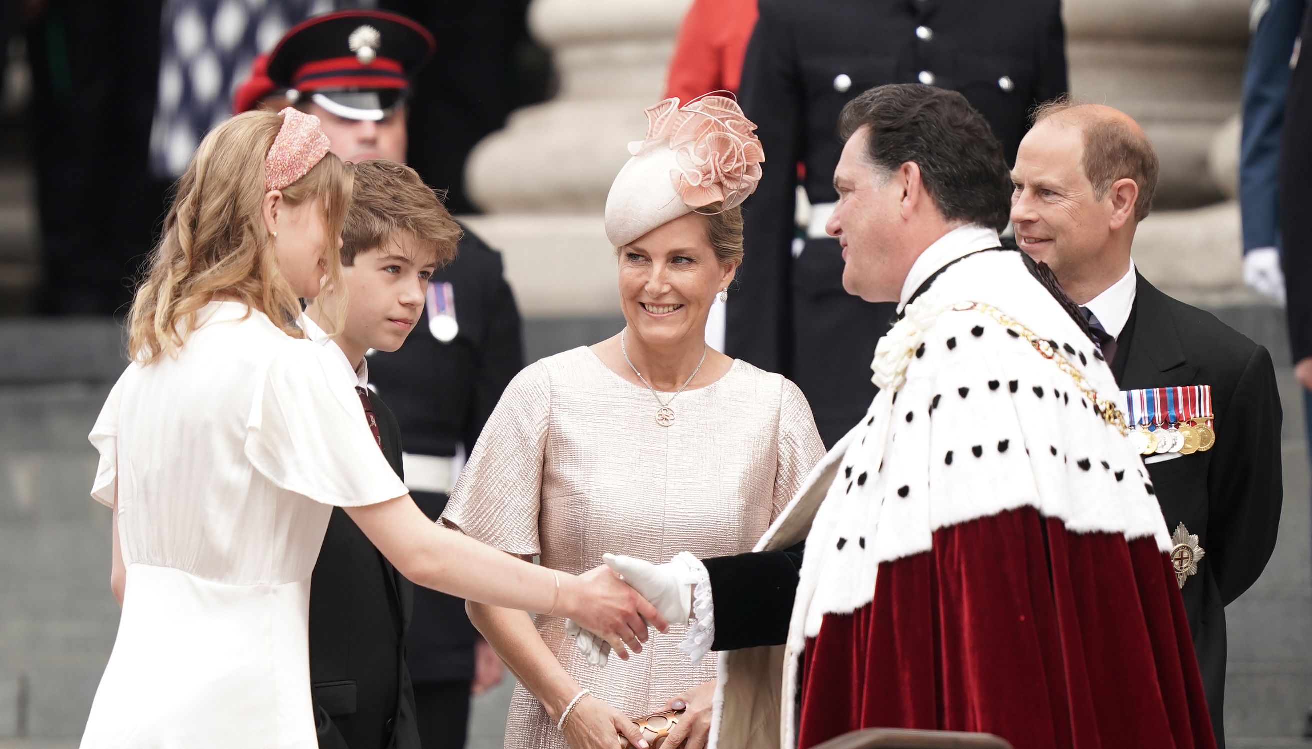 Edward and Sophie attended the Jubilee Service of Thanksgiving at St Paul's on Thursday