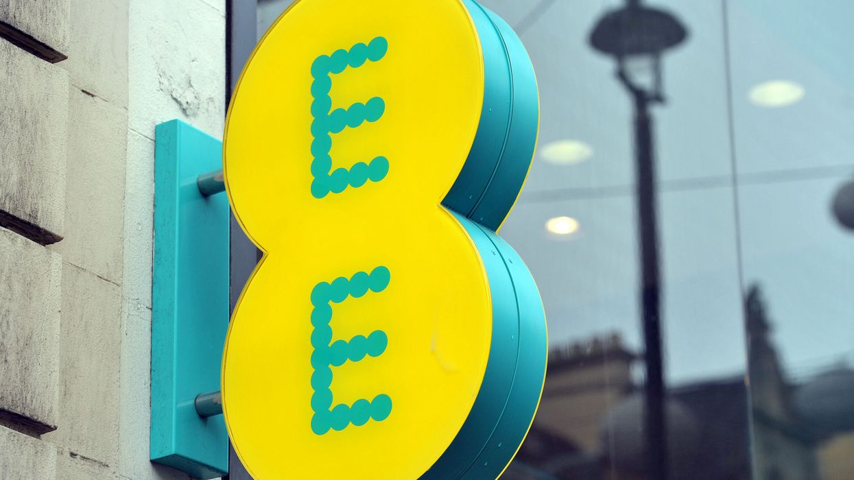 ee sign positioned outside a high street store