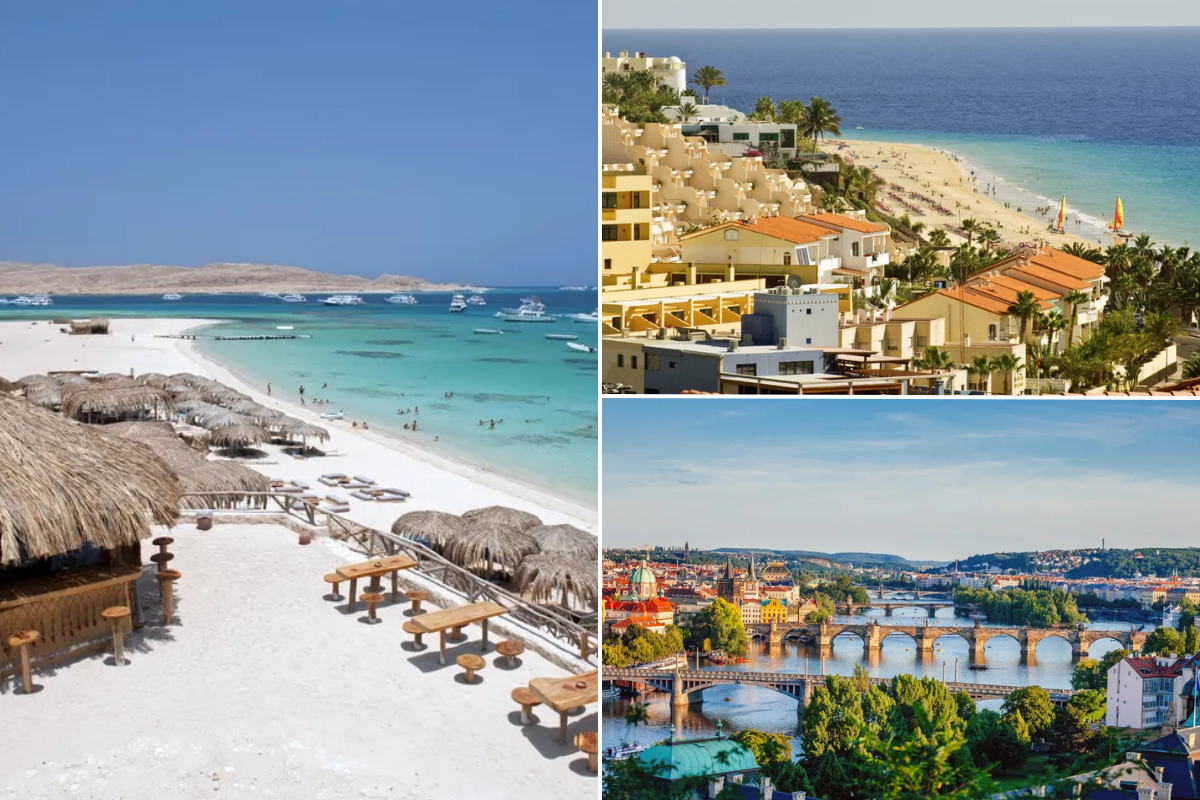 Egypt beach / Canary Islands beaches / Prague, Czech Republic