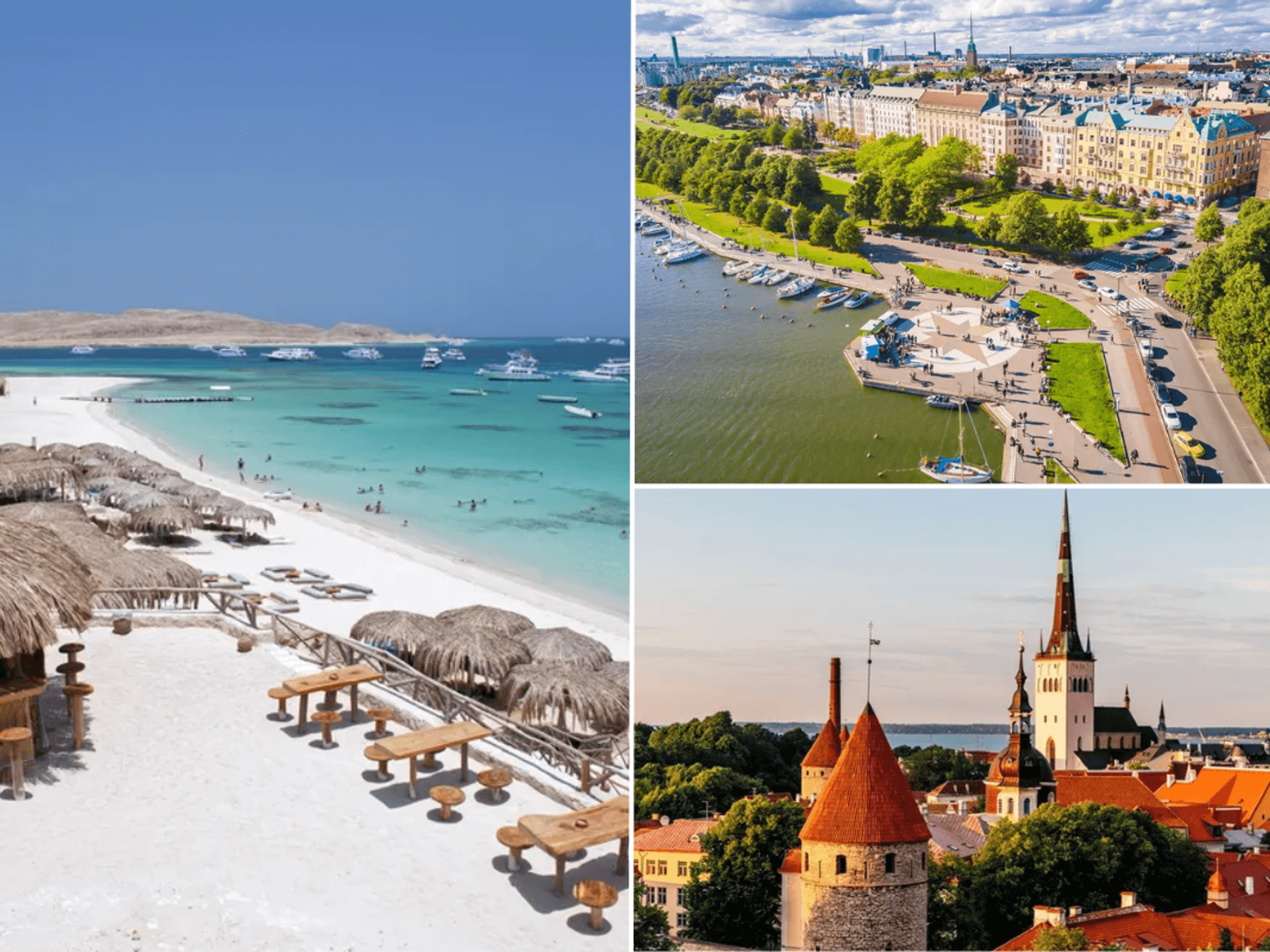 Egypt beach / Helsinki Finland / Tallin Estonia