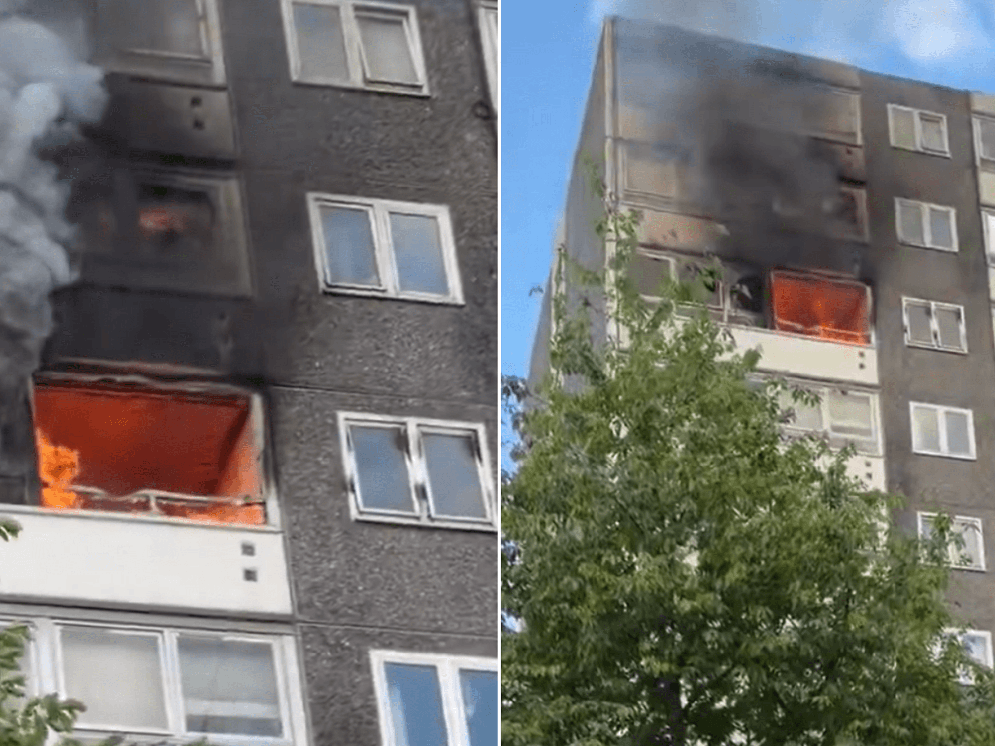 Eight fire engines were deployed to the scene