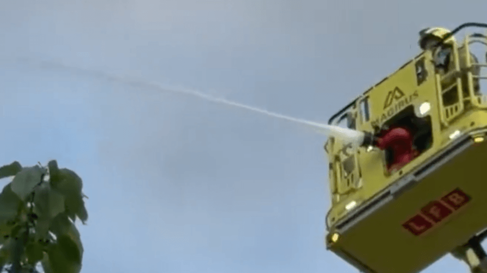 Eight fire engines were deployed to the scene