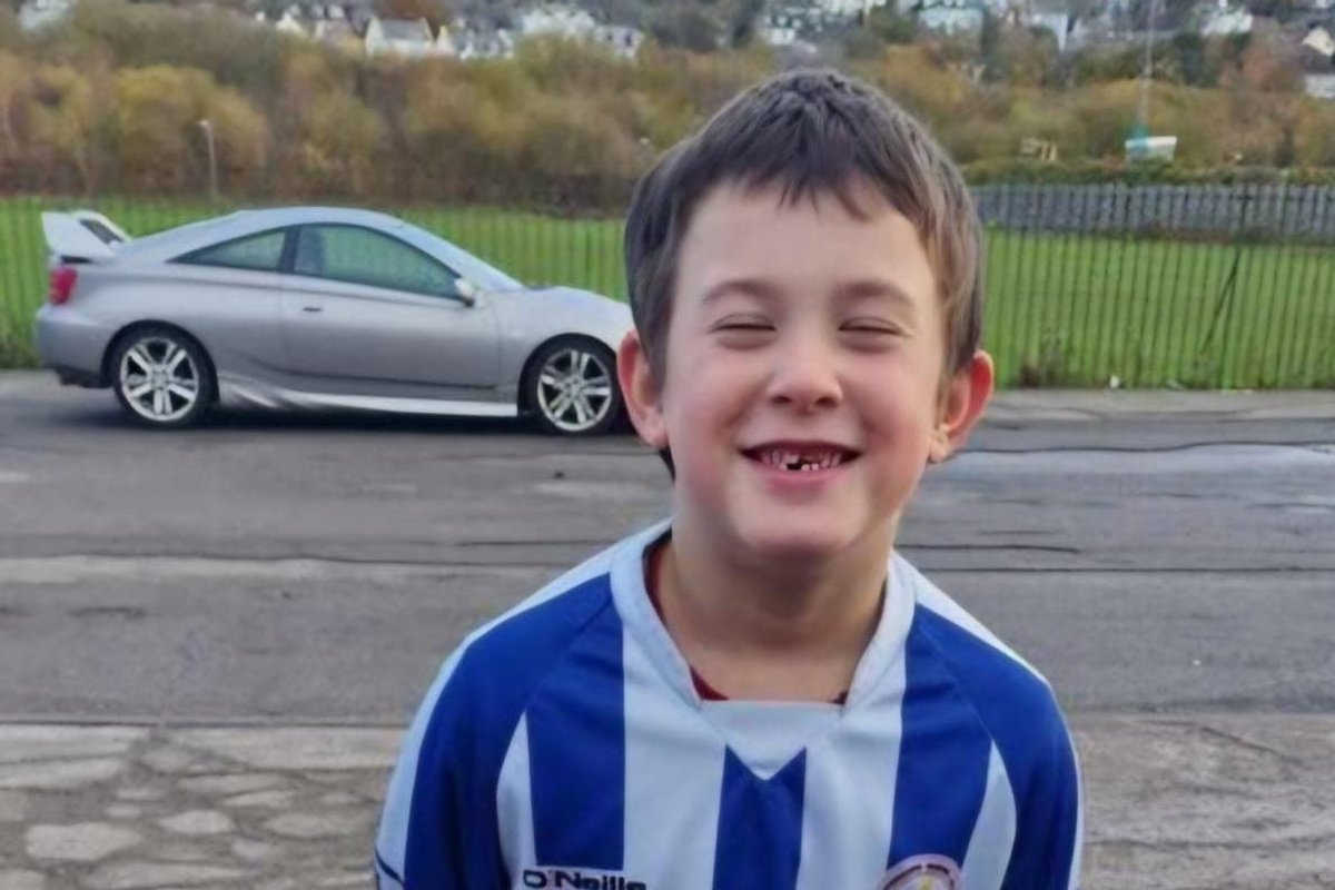 Eight-year-old Jay Cartmell was a youth player for Whitehaven Miners FC in Cumbria