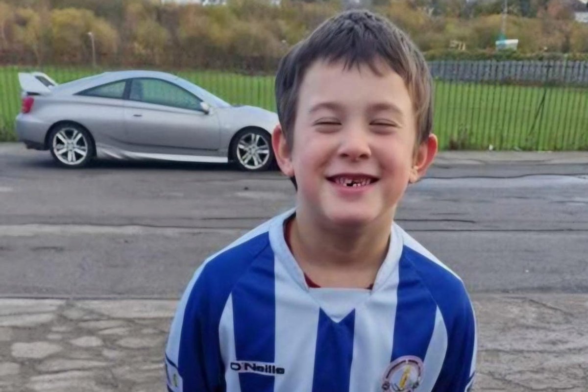 Eight-year-old Jay Cartmell was a youth player for Whitehaven Miners FC in Cumbria