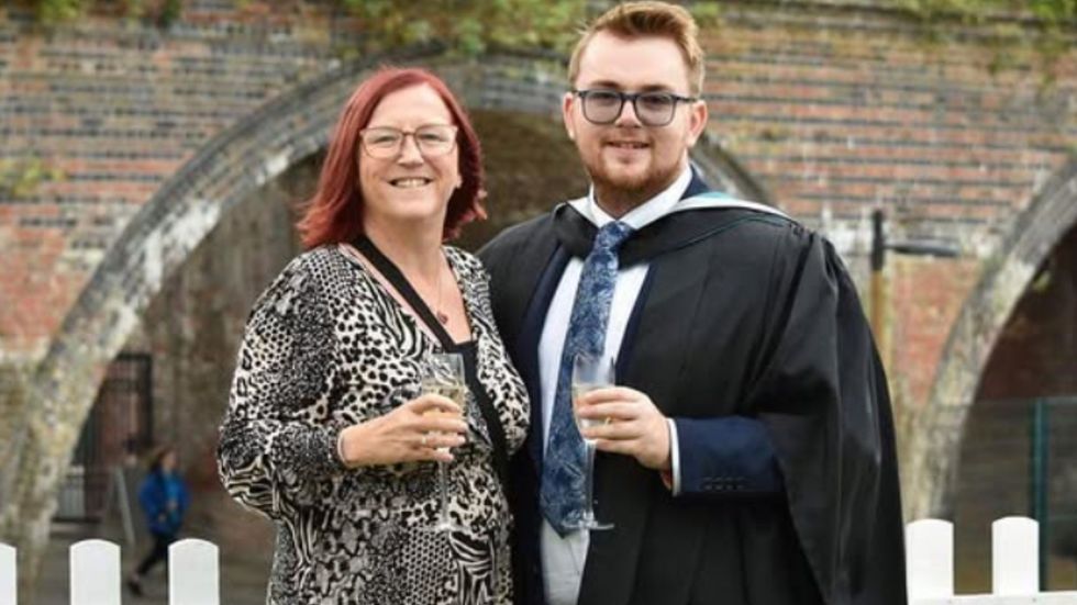 Elaine Cooper and son Seb