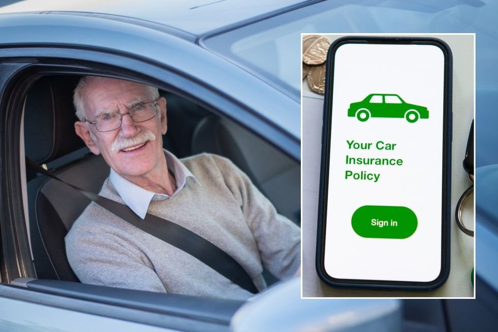 Elderly driver and a car insurance policy