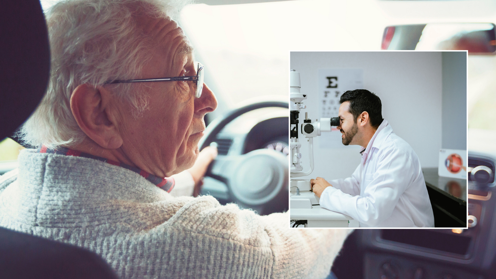 Elderly driver and eyesight test