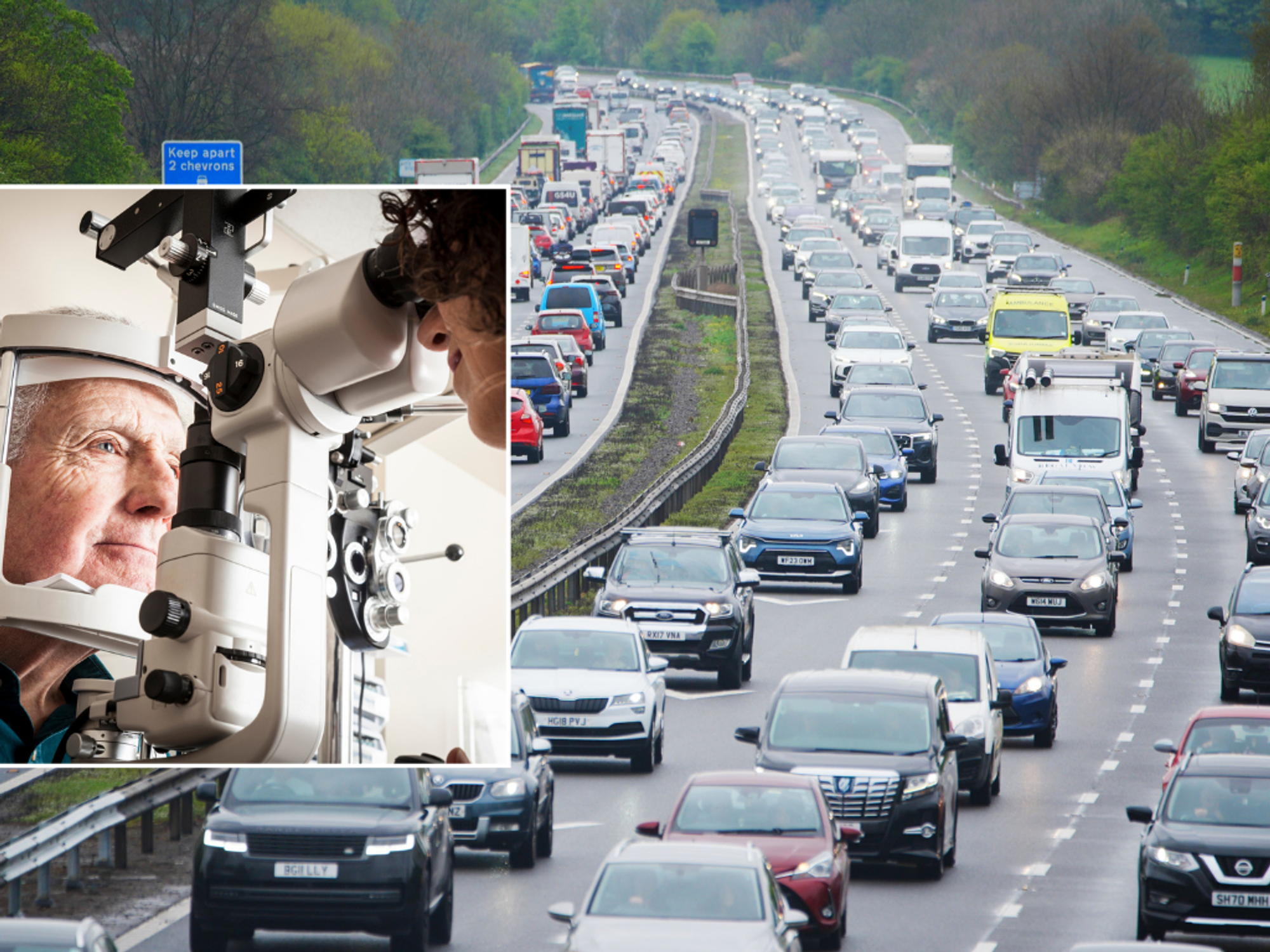 Elderly driver eyesight test