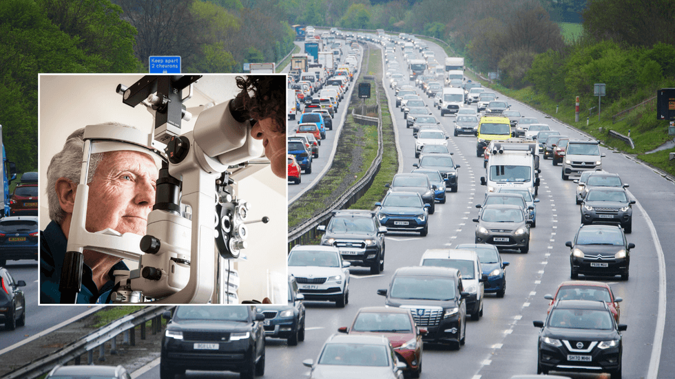 Elderly driver eyesight test