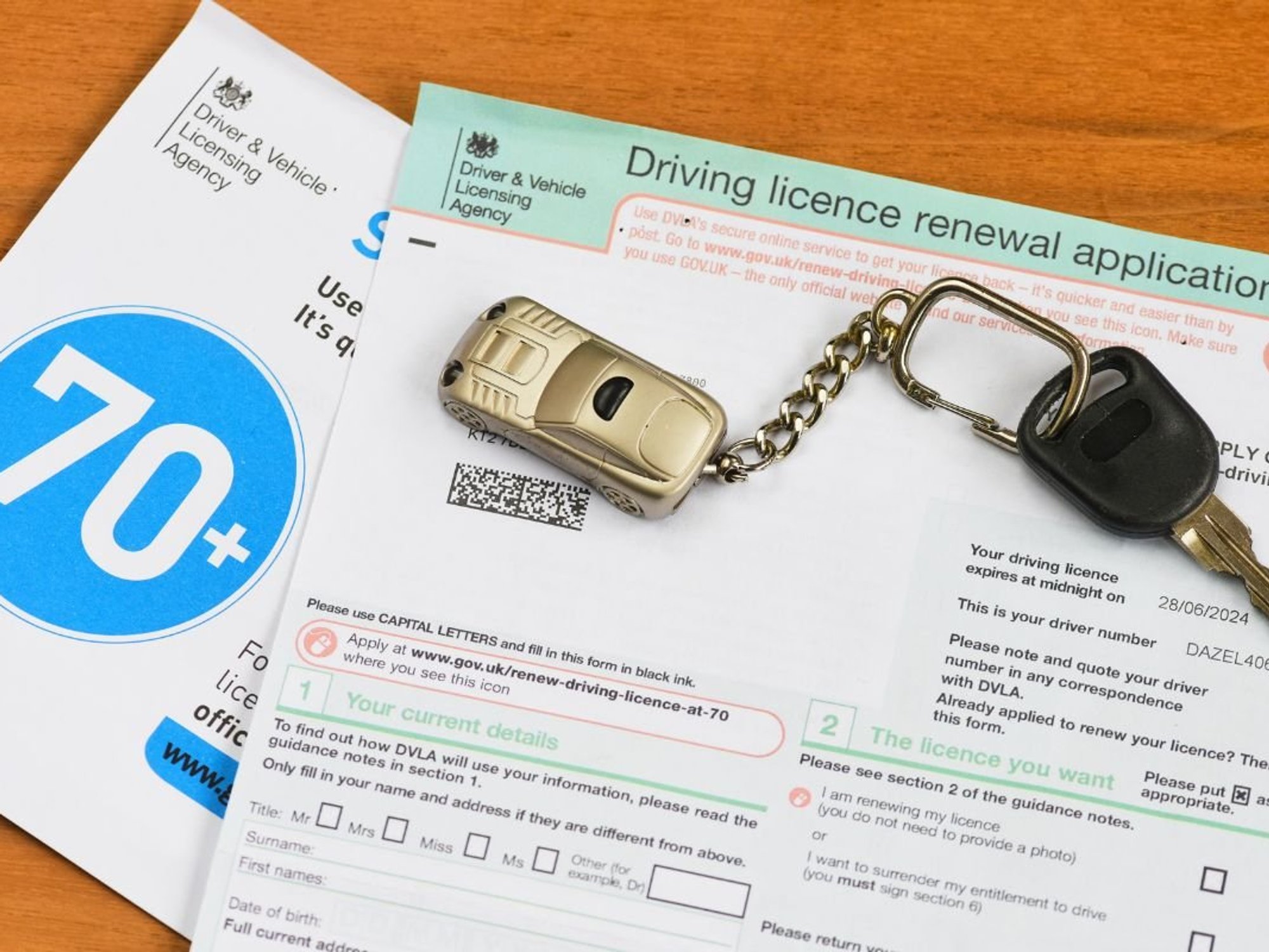 Elderly driver licence application