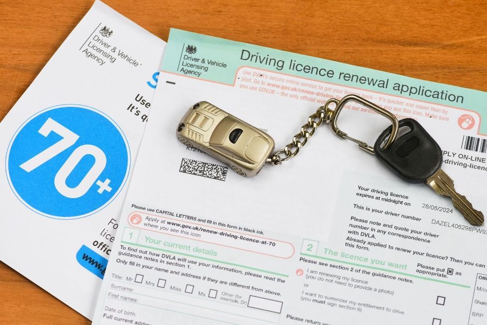 Elderly driver licence application