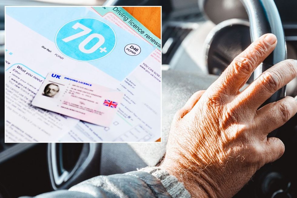 Elderly drivers driving licence application and an older motorist