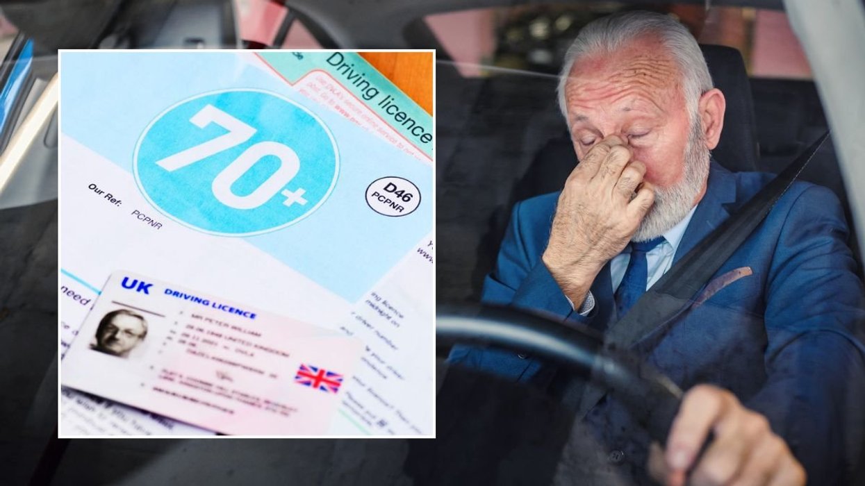 Elderly driving licence and an older motorist