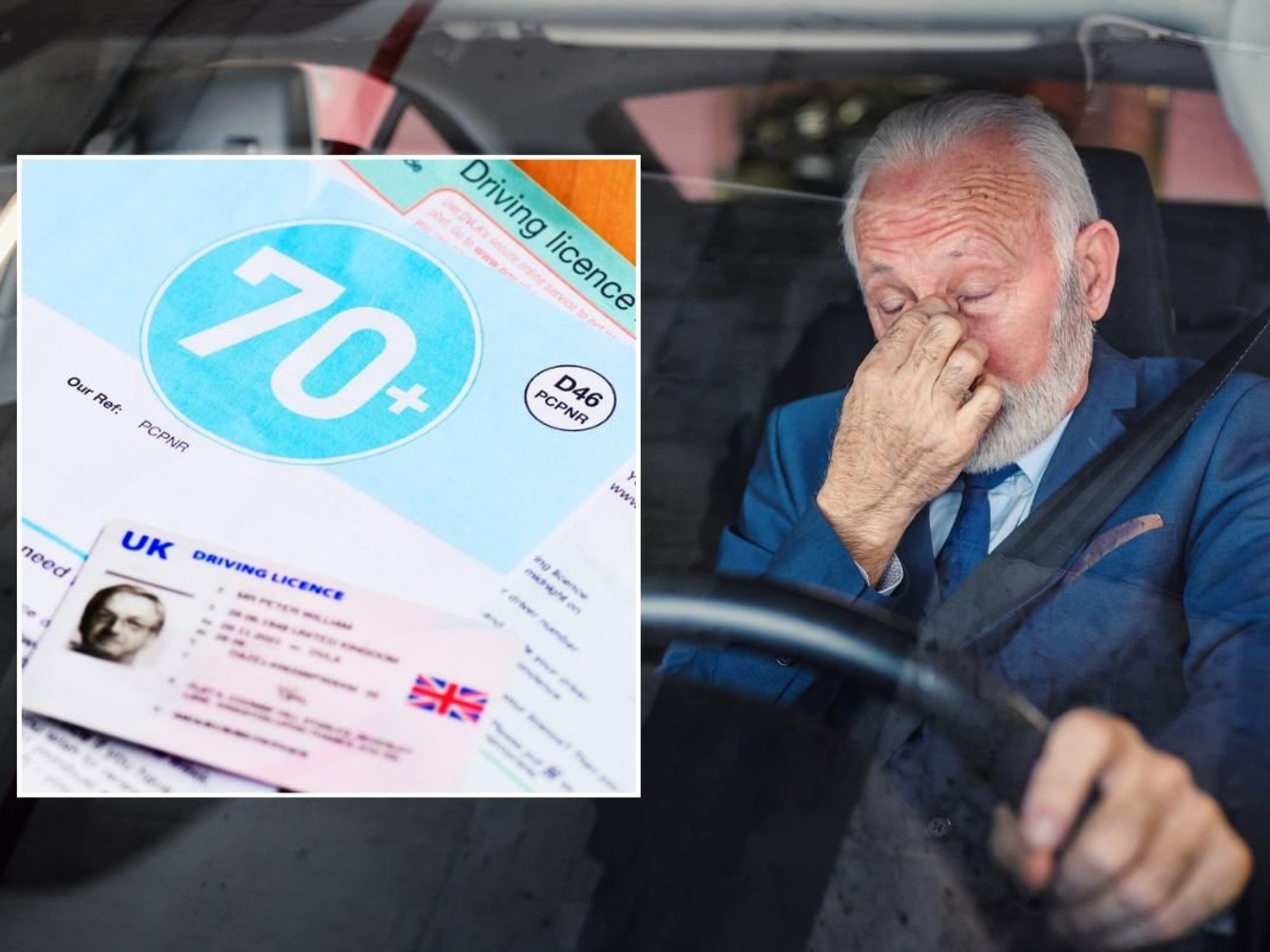 Elderly driving licence and an older motorist
