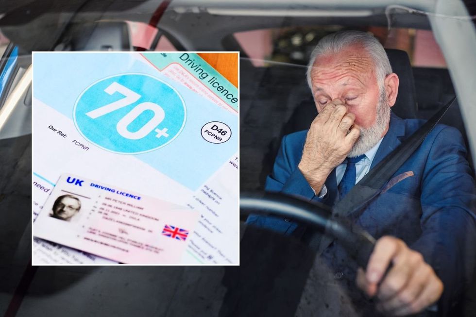 Elderly driving licence and an older motorist