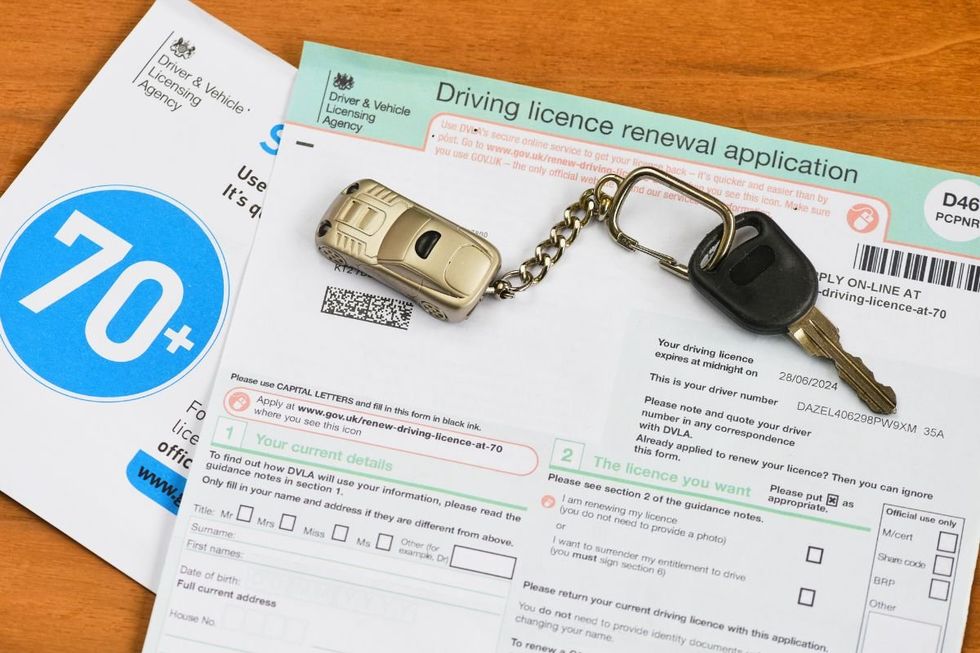 Elderly driving licence application form