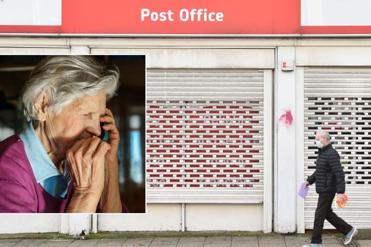 Elderly woman and Post Office