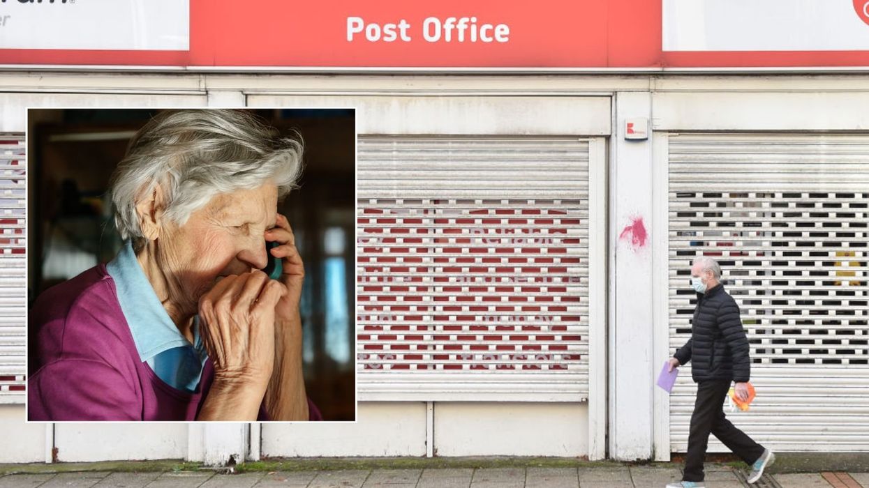 Elderly woman and Post Office