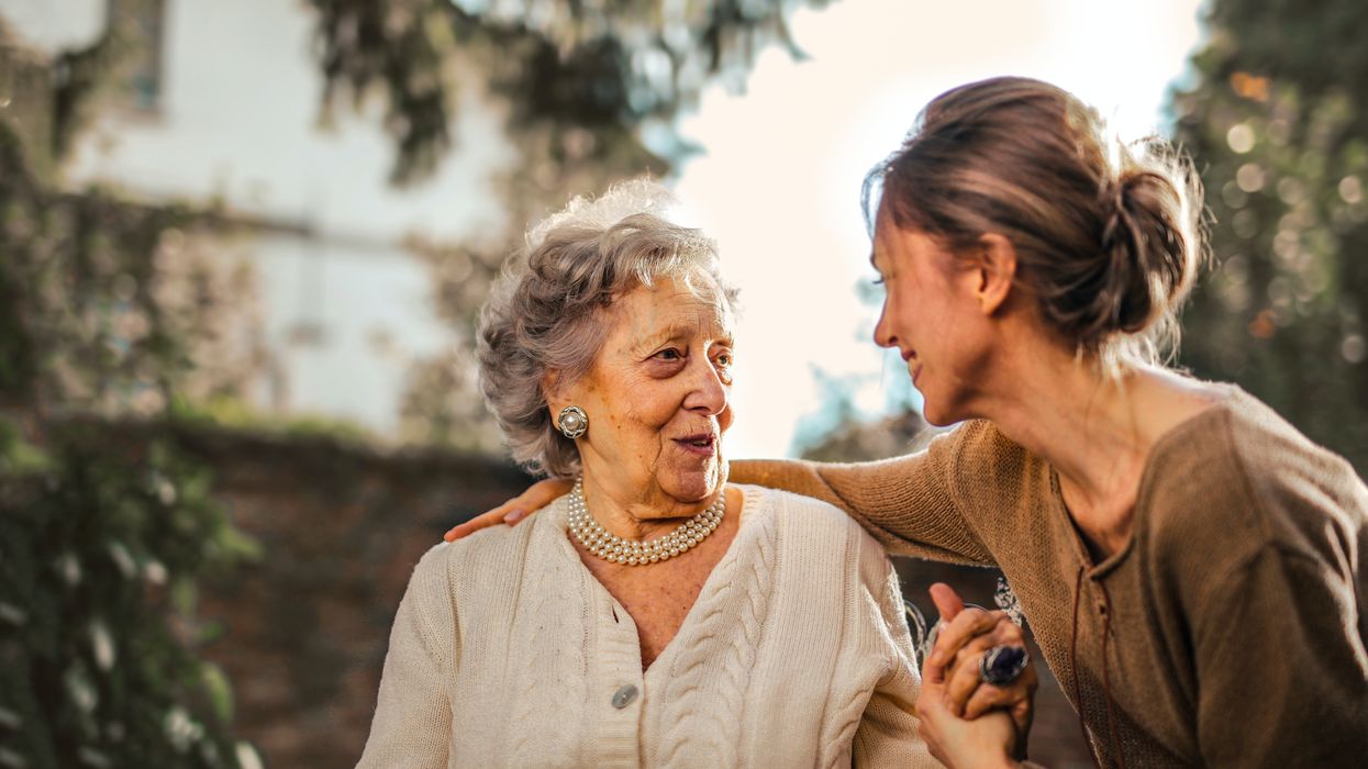 Elderly woman with younger woman