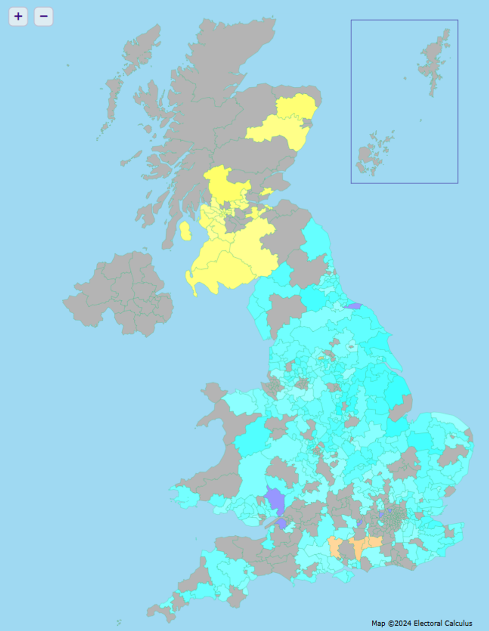 Electoral Calculus map