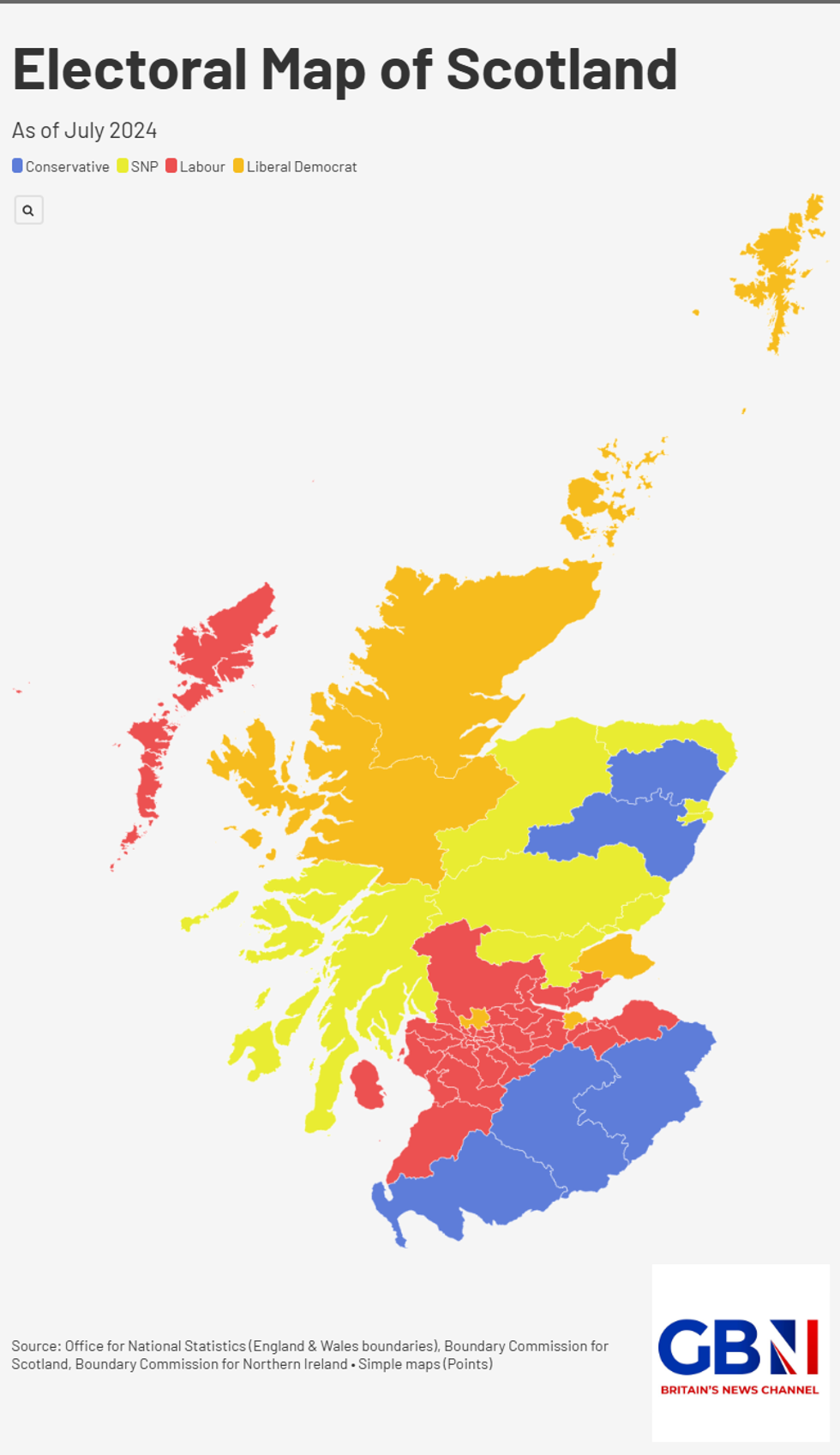 Electoral map of Scotland