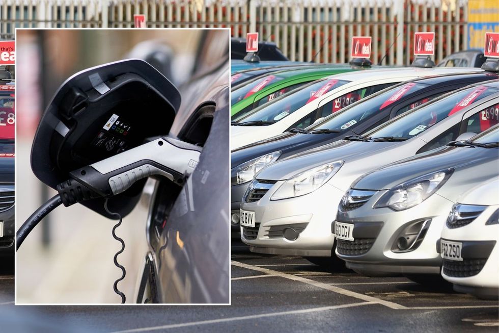 Electric car charger and a car dealership