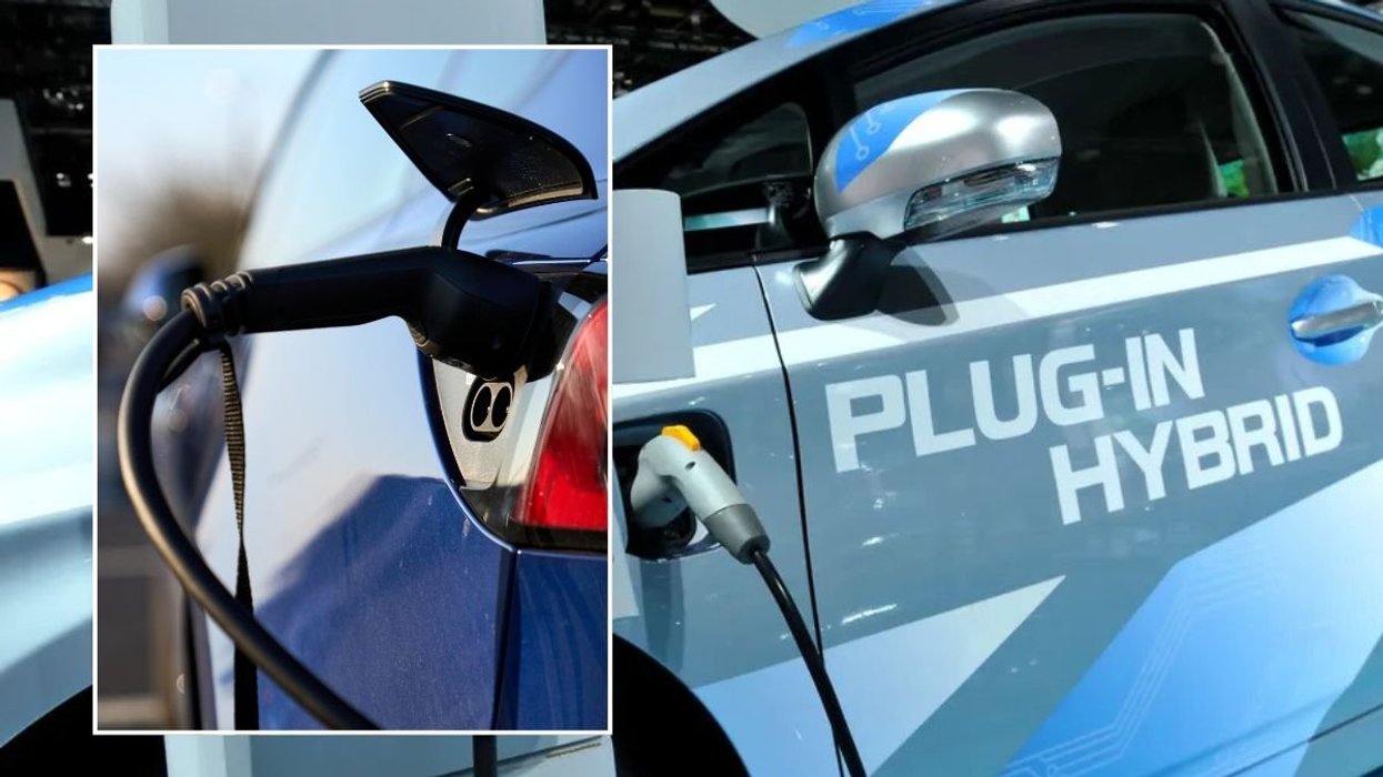 Electric car charger and a plug-in hybrid car