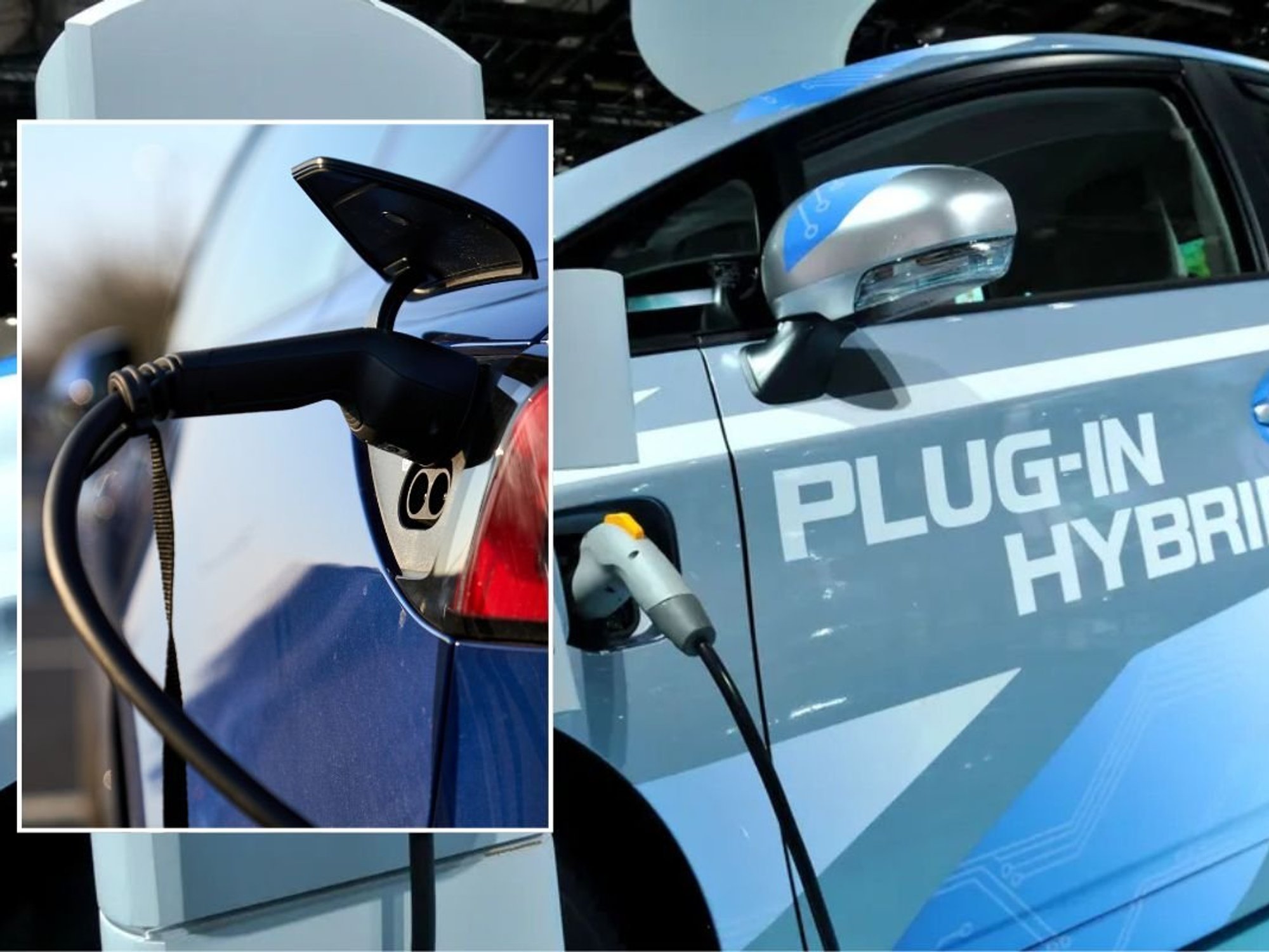 Electric car charger and a plug-in hybrid car