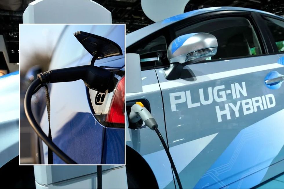 Electric car charger and a plug-in hybrid car