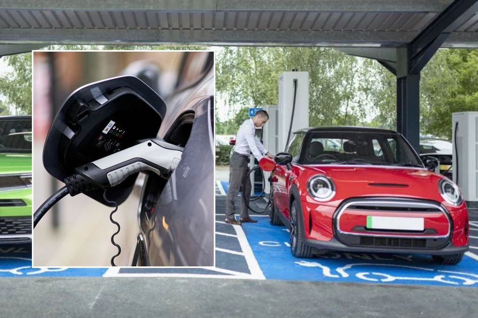 Electric car charger and a public EV charging station