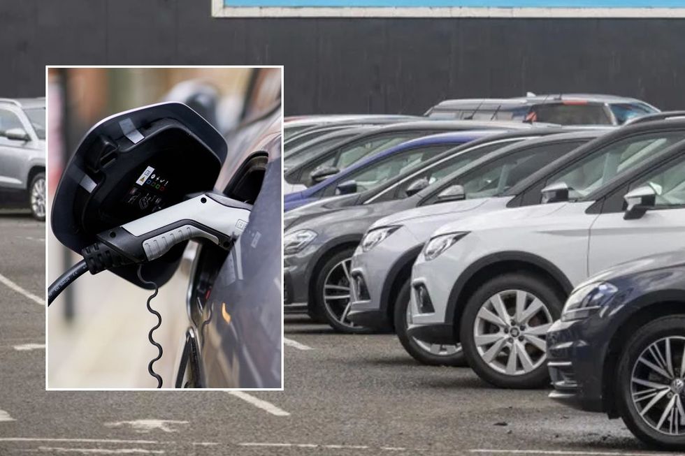 Electric car charger and a used car dealership