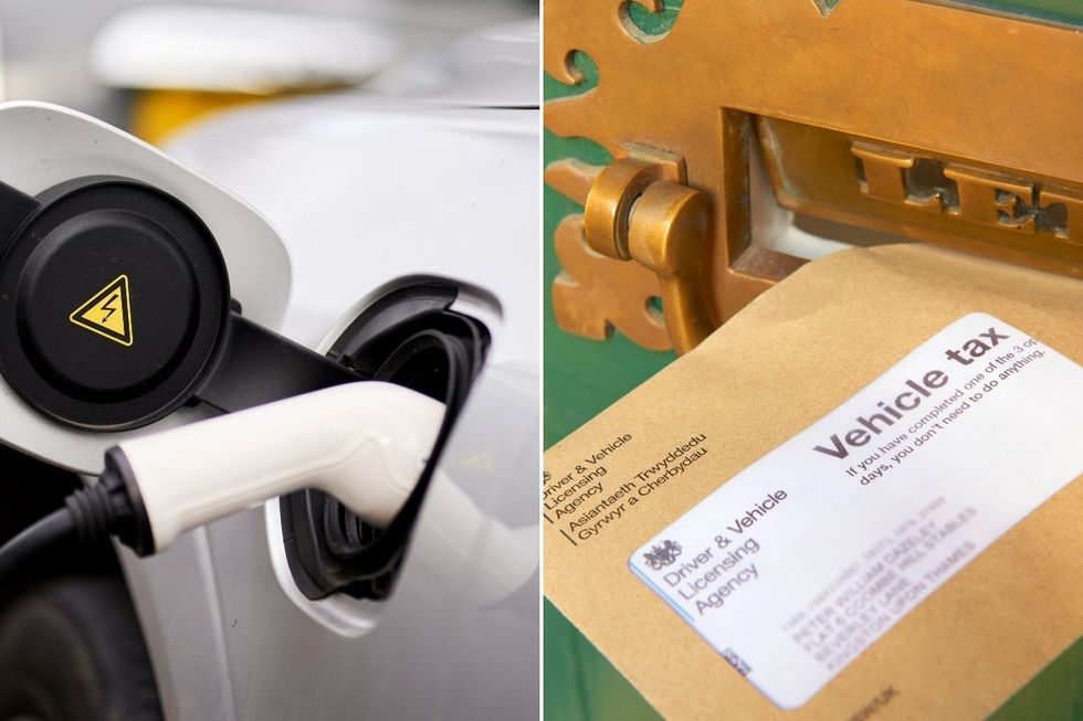 Electric car charger and a vehicle tax reminder