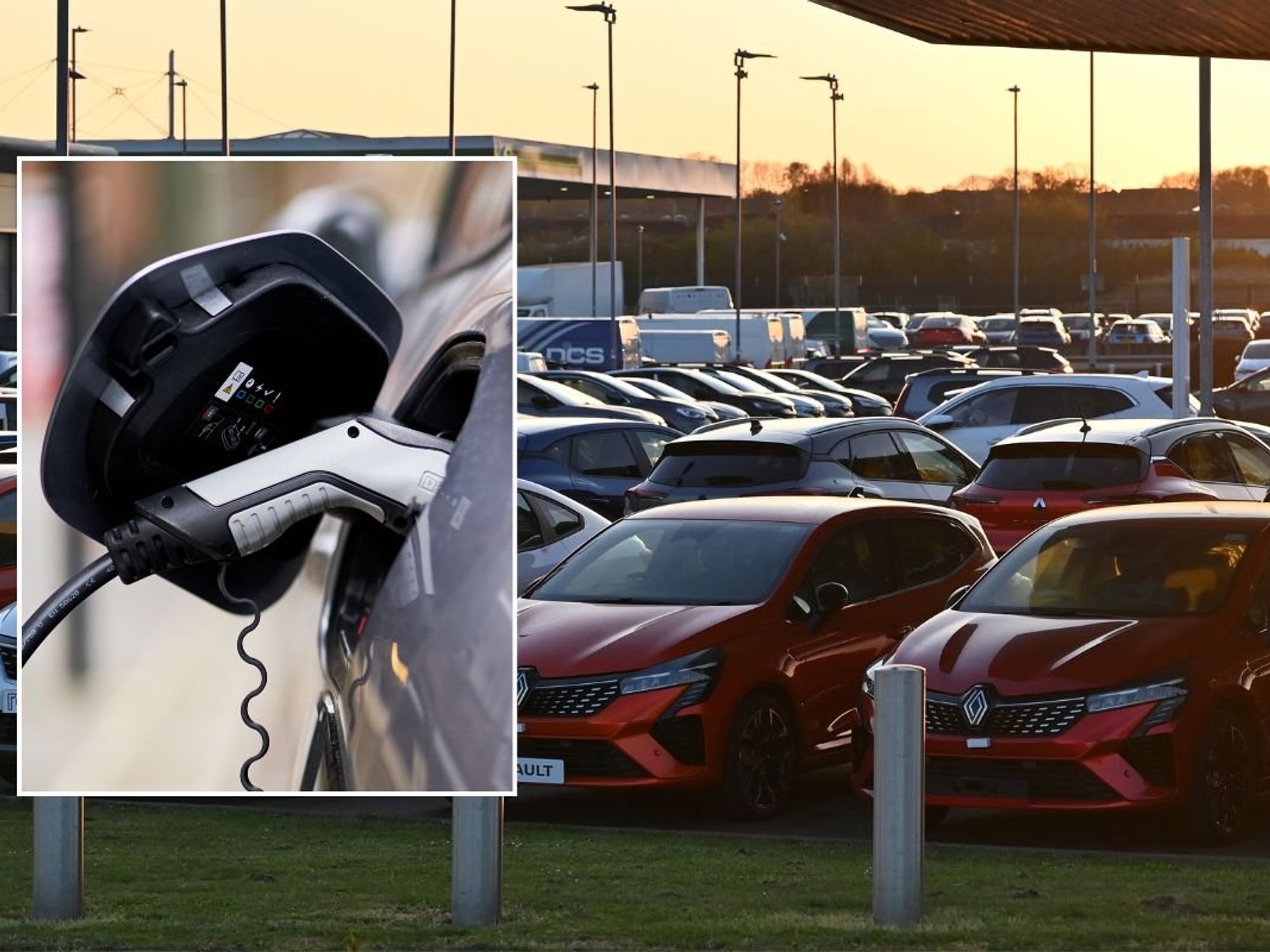 Electric car charger and an electric vehicle dealership