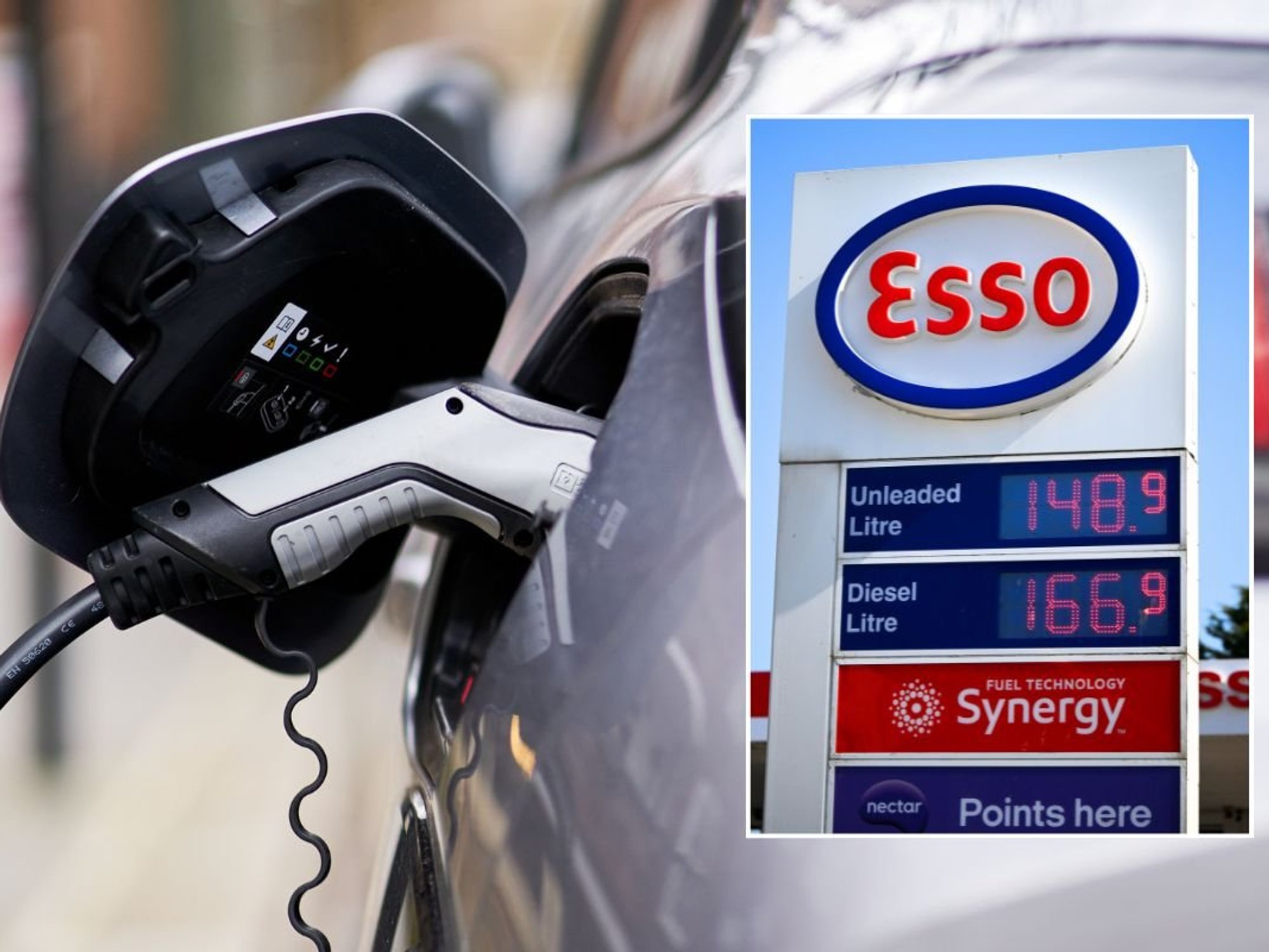 Electric car charger and expensive fuel prices