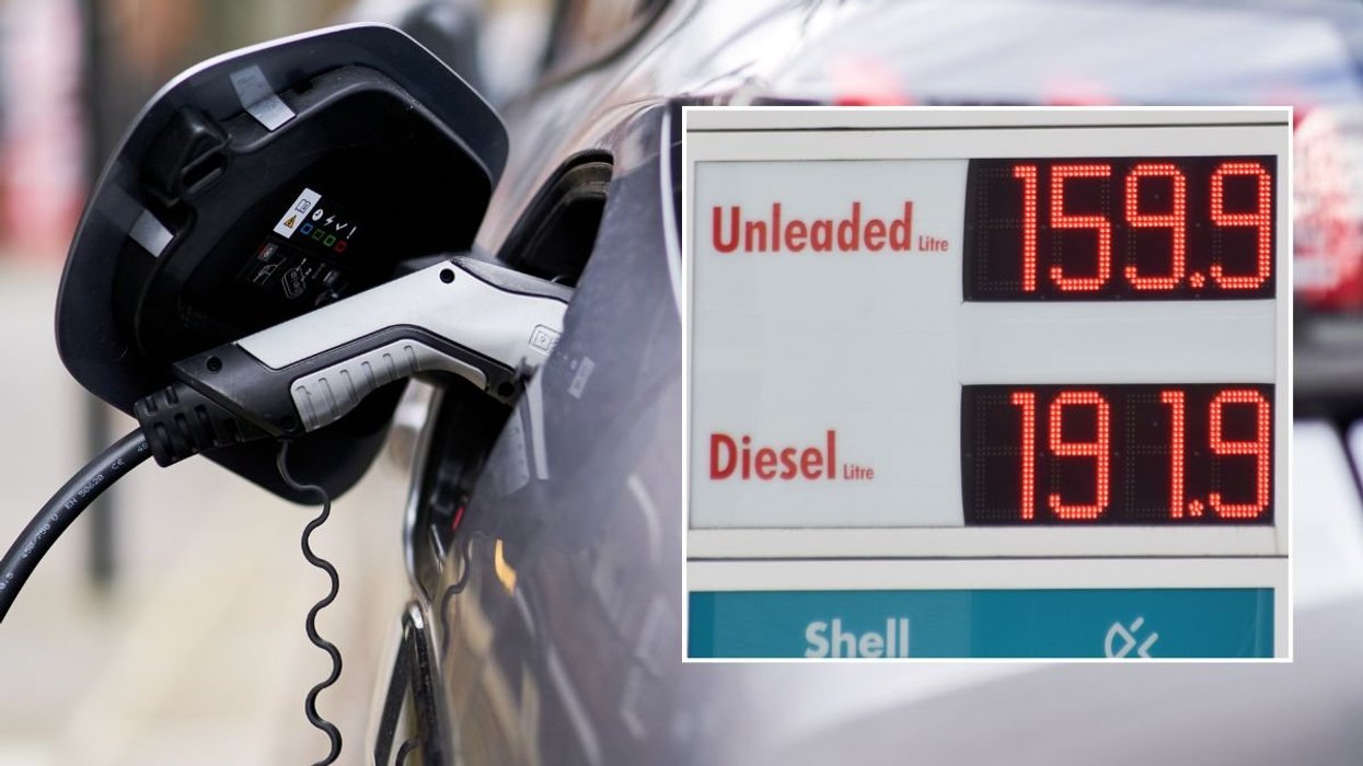 Electric car charger and expensive fuel prices