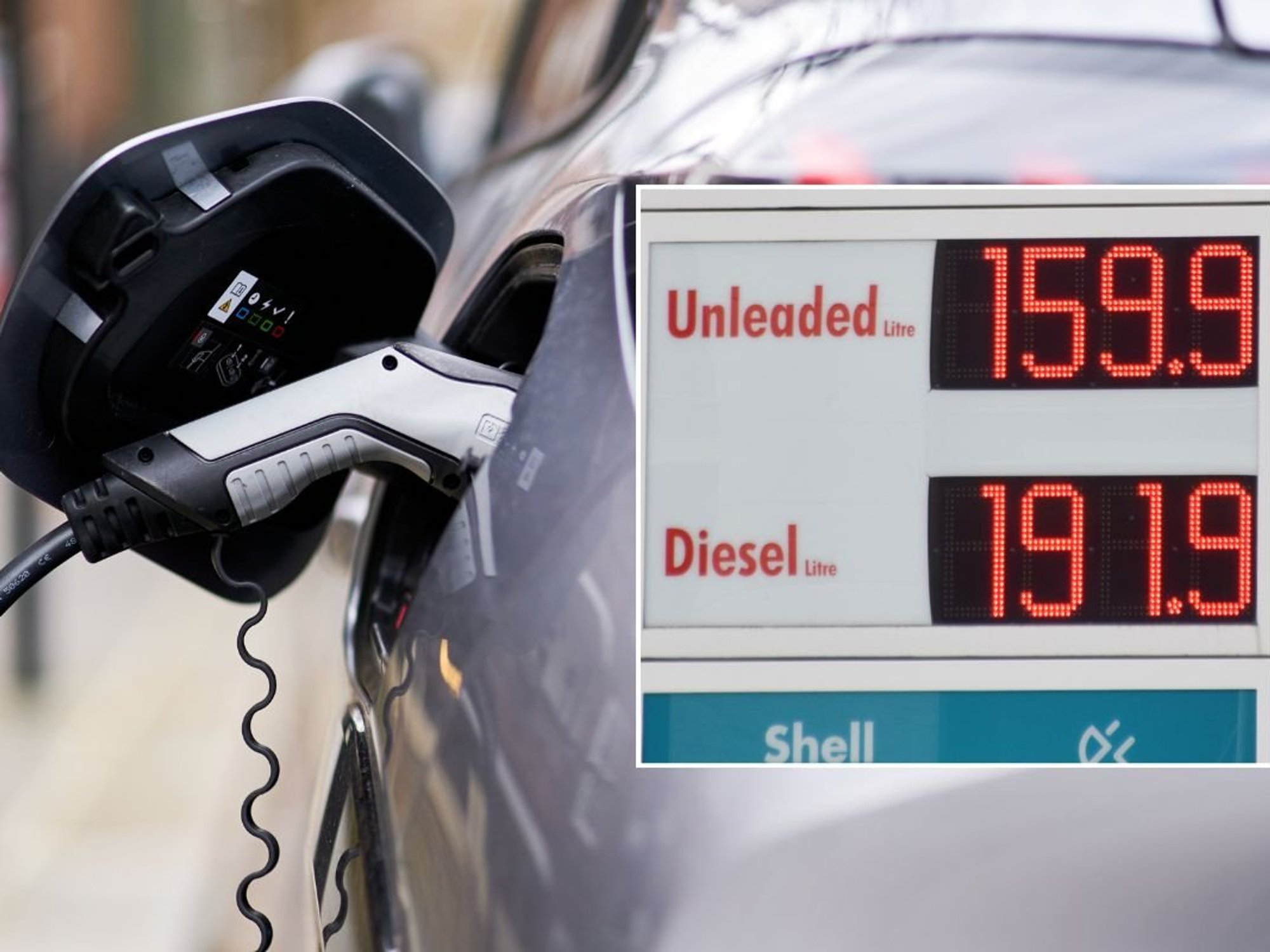 Electric car charger and expensive fuel prices