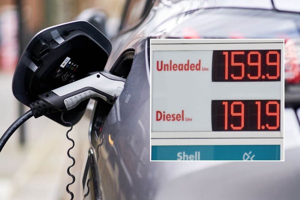 Electric car charger and expensive fuel prices